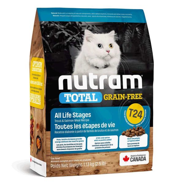 T24_NUTRAM Total GF Холістик для котів всіх життєвих стадій; з лососем та фореллю; без/зерн, 1кг (на вагу)