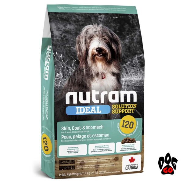 Корм для собак с чувствительным желудком NUTRAM Ideal Solution Support I20, холистик с ягненком 11.4кг (206 грн. за 1кг)