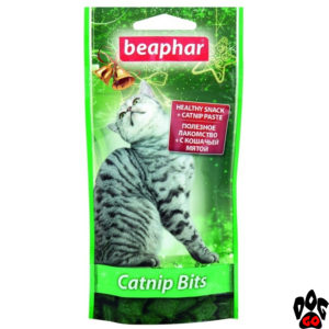 БЕАФАР (BEAPHAR) Подушечки "Кэт Нип Битц" - лакомство для кошек с кошачьей мятой, 35г