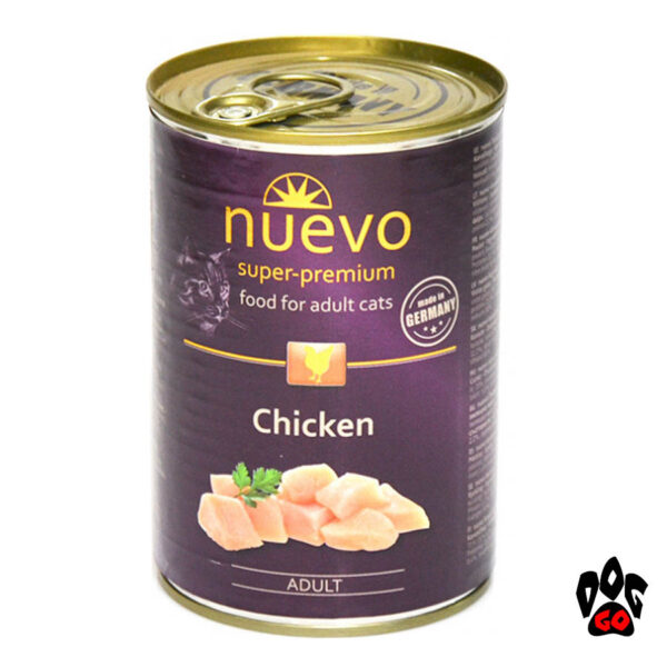 Консервы для кошек NUEVO ADULT с курицей, 400 г - 2
