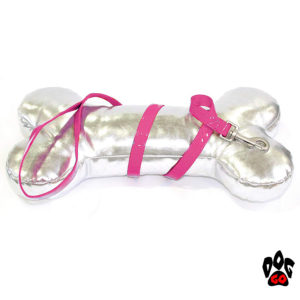Лакированный поводок для собак CROCI MYLORD из искусственной кожи с нейлоном (Розовый)