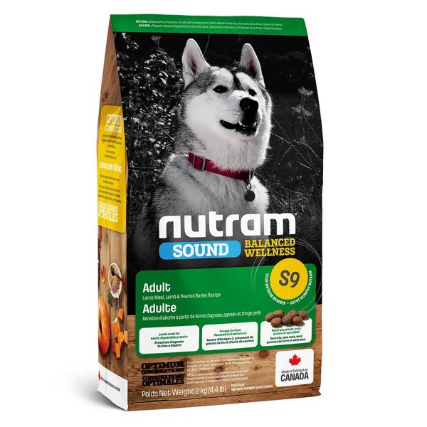 S9_NUTRAM Холістик для собак; з ягням та ячменем, 2кг