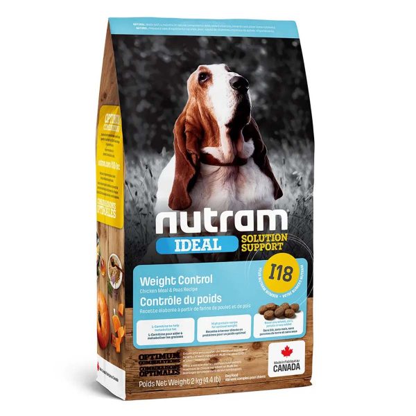 I18_NUTRAM Холістик для собак, схильних до зайвої ваги; з куркою та горошком, 2кг