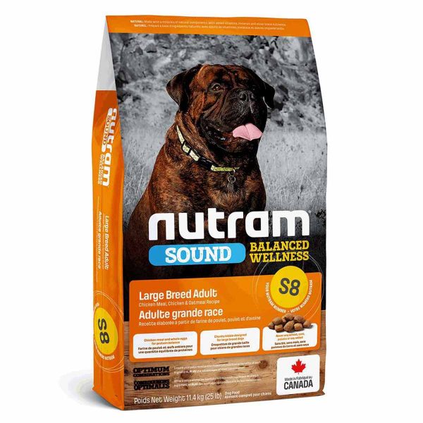 S8_NUTRAM Sound BW Холістик для дор собак вел. порiд; з куркою та вівсянкою, 1кг (на вагу)