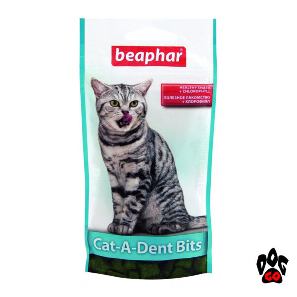 Лакомства для кошек BEAPHAR Cat-a-Dent Bits для чистки зубов, 35 г