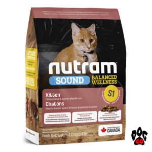 Нутрам для котят NUTRAM Sound S1, холистик корм Курица с лососем 20 кг