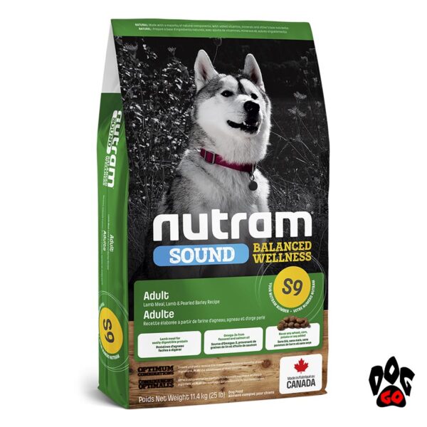 Сухой корм NUTRAM S9 для взрослых собак с ягненком Sound Balanced Wellness 2 кг