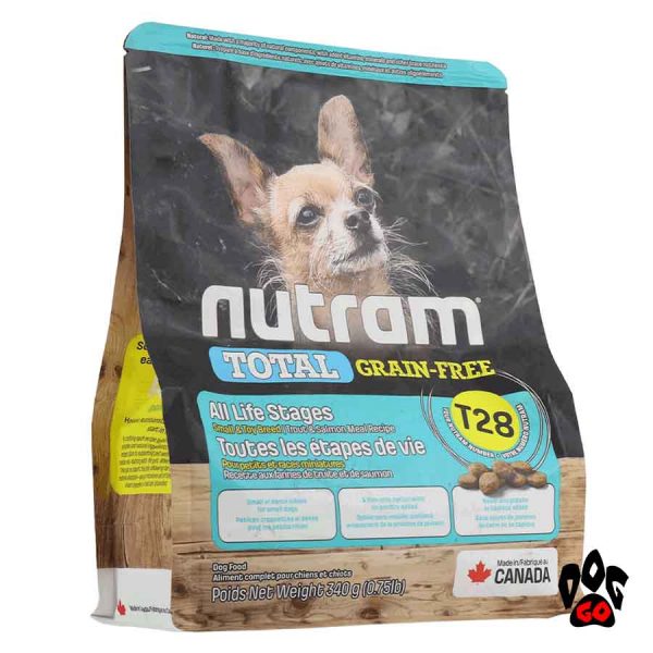 T28 NUTRAM Total GF MINI Salmon & Trout, холістик корм для собак, БЕЗЗЛАК., лосось + форель, 340г
