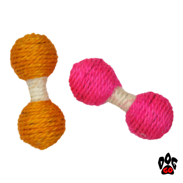 Игрушка для котов Плетеная Гантелька CROCI, сизаль, 13 см