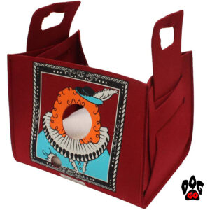 CROCI Диван-сумка для животного Popcat King Bordeaux, бордовый, 35х25х30см-1