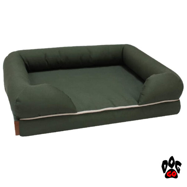 Ортопедический диван для собак CROCI REVENANT LIMITLESS с эффектом памяти, прямоугольный, зеленый-1