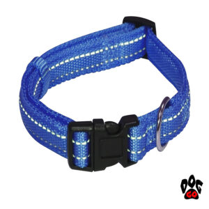 Мягкий ошейник для собак CROCI SOFT REFLECTIVE светоотражающий, нейлон, синий