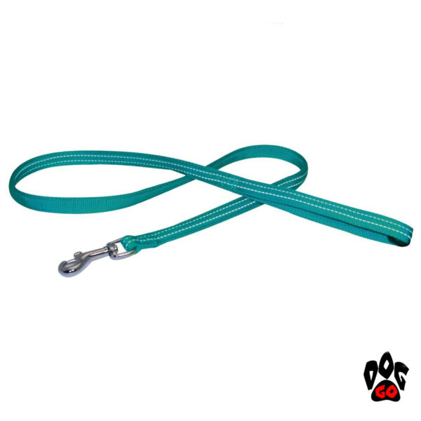 Мягкий поводок для собаки CROCI SOFT REFLECTIVE светоотражающий, нейлон, 1.2м, голубой