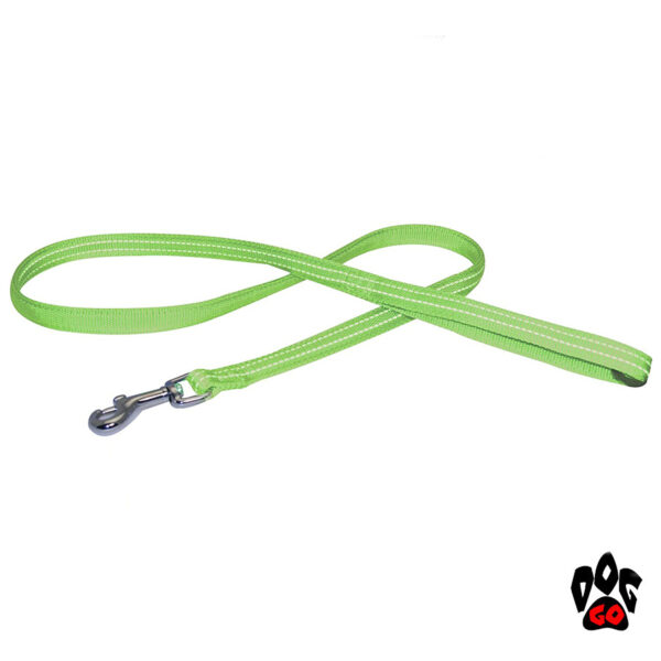 Мягкий поводок для собаки CROCI SOFT REFLECTIVE светоотражающий, нейлон, 1.2м, зеленый
