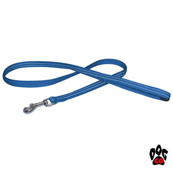 Мягкий поводок для собаки CROCI SOFT REFLECTIVE светоотражающий, нейлон, 1.2м, синий