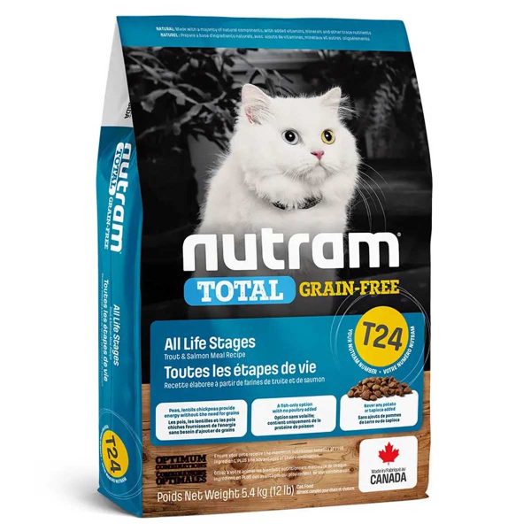 T24_NUTRAM Total GF Холістик для котів всіх життєвих стадій; з лососем та фореллю; без/зерн, 5.4кг