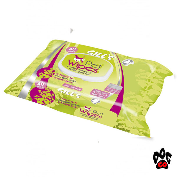 Влажные салфетки для собак и котов CROCI GILL'S гигиенические, 40шт в уп-3