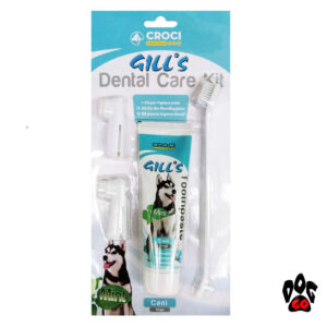 Зубная паста для собак GILL'S CROCI мята + 3 щетки, 100г-1