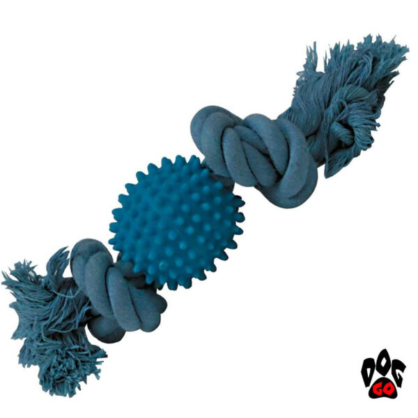 Игрушка для собак Мяч с шипами CROCI CaniAMici, с канатом, резина, 25см-3