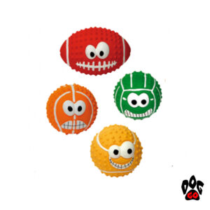 Мячи для собак CROCI, с улыбкой, ассорти, латекс, 4 вида, 7.5см-1