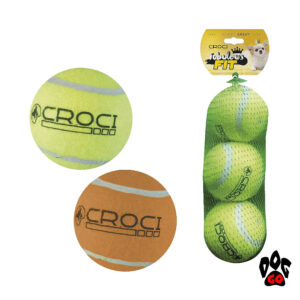 Мячик для собак теннисный, с пищалкой CROCI, 3.8см-1