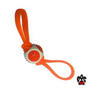 Сверхпрочная игрушка для собак CROCI Дис-куб, оранжевый, резина+силикон, 27х6х6см-1