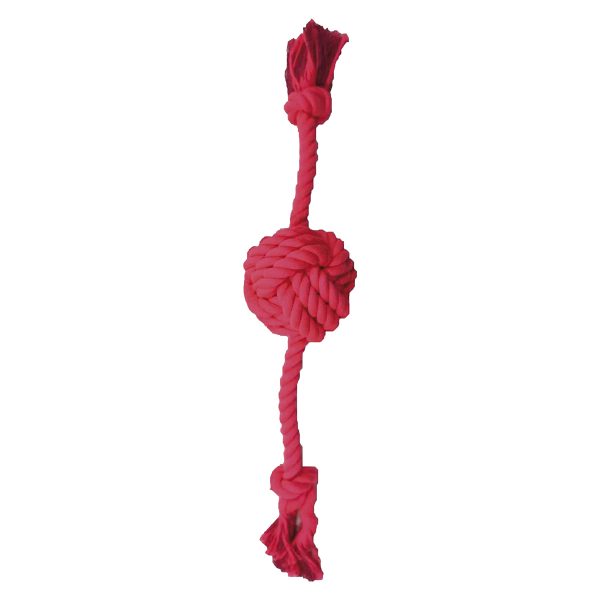 Іграшка для соб. CROCI JUICE канат з вузловим м'ячиком, колір ягід, 38см, 3шт / уп (ціна за 1шт) *