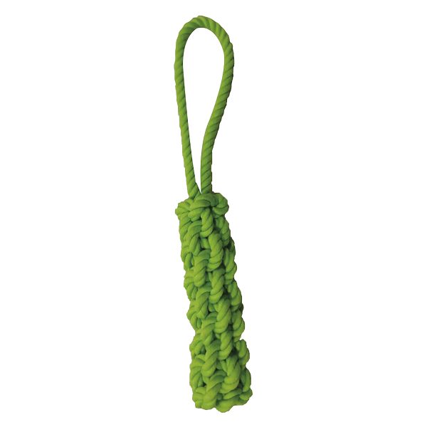 Іграшка для соб. CROCI JUICE канат-плетінка з ручкою, колір яблуко, 33см, 3шт / уп (ціна за 1шт) *