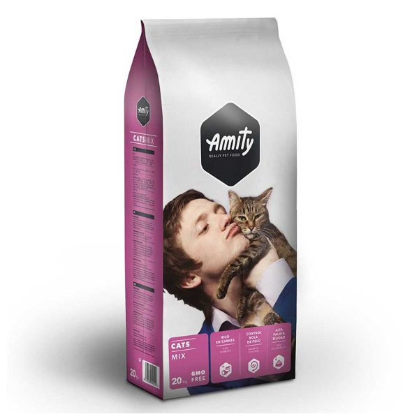 Корм для котів AMITY ECO Cat MIX, для усіх порід, мікс м'яса, 20kg