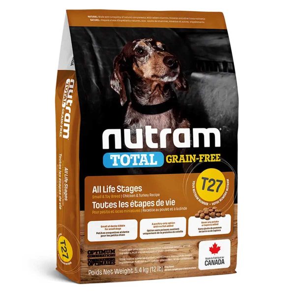 T27_NUTRAM Total GF Холістик для собак дріб порід всіх жит.стадій; з куркою та індичкою; без/зерн, 1кг (на вагу)