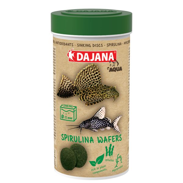 SPIRULINA Wafers (250мл/100гр) Спец. корм для донних травоїдних риб в чіпсах (6шт/уп) ЗНИЖКА -15% при замовленні 2 шт (одного або різних кормів)