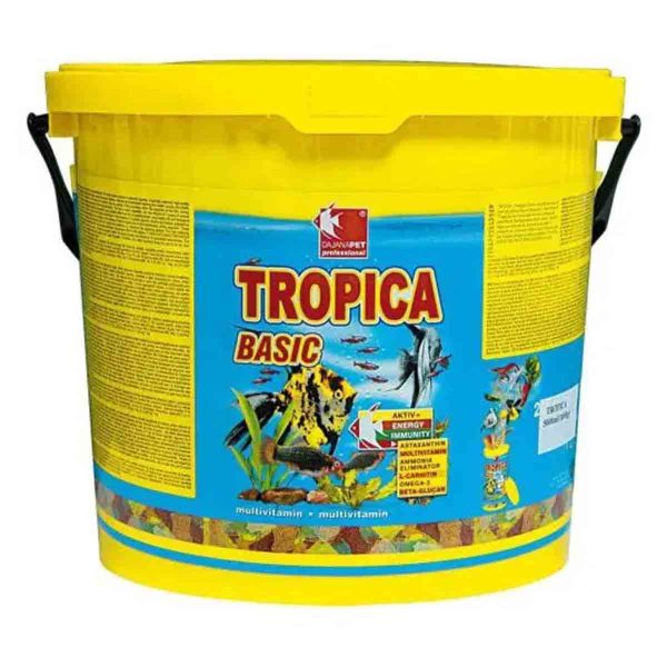 TROPICA BASIC (10л/2кг) комплексний корм в пластівцях для всіх видів риб, при замовленні 2 од. (одного або різних кормів) ЗНИЖКА -15%