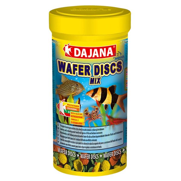 WAFER DISCS mix (100м/40гр) Корм для всіх видів кольорових донних риб в чіпсах. (12шт/уп)
