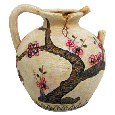 Декорація керамічна Глечик в рожевих кольорах, 10,5x9,7x10,7см