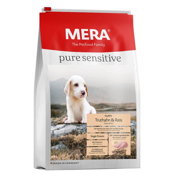 MERA ps Puppy, корм для цуценят та годуючих самок з індичкою та рисом 1кг