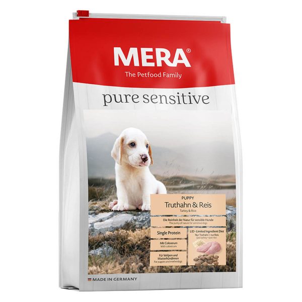 MERA ps Puppy, корм для цуценят та годуючих самок з індичкою та рисом, 12,5кг