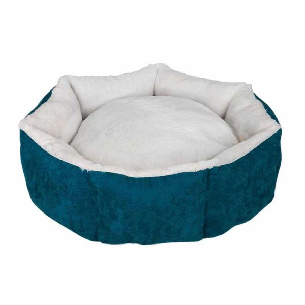 Лежак для тварини CUPCAKE, круглий (зелений/сірий) 80 см 25кг L