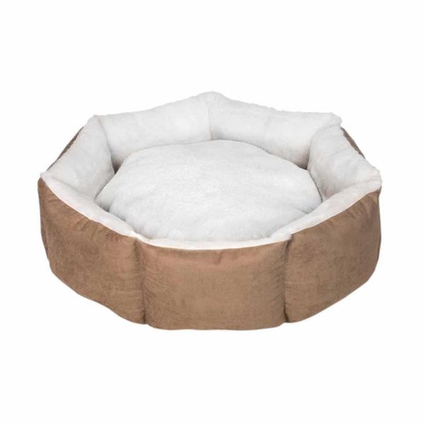 Лежак для тварини CUPCAKE, круглий (коричневий/сірий) 98 см 35кг XL