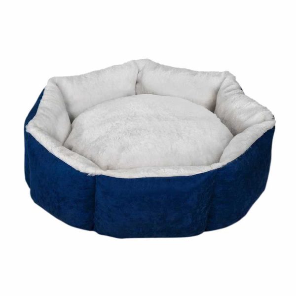 Лежак для тварини CUPCAKE, круглий (синій/сірий) 50 см 5кг S