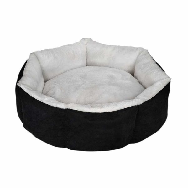 Лежак для тварини CUPCAKE, круглий (чорний/сірий) 50 см 5кг S