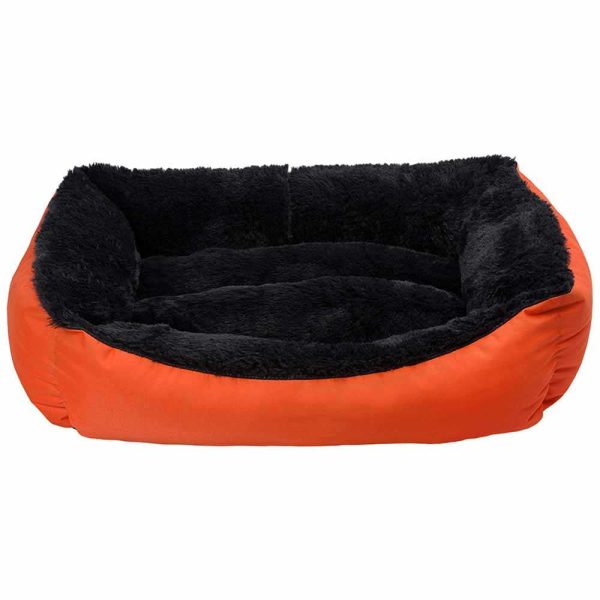 Лежак для тварини JELLYBEAN, прямокутний (помаран/чорний) 78*60*22 см L