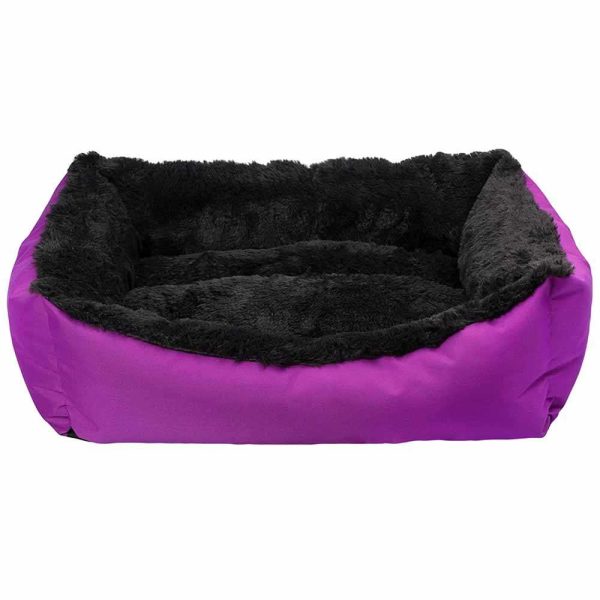 Лежак для тварини JELLYBEAN, прямокутний (фіолет/чорний) 95*70*22 см XL