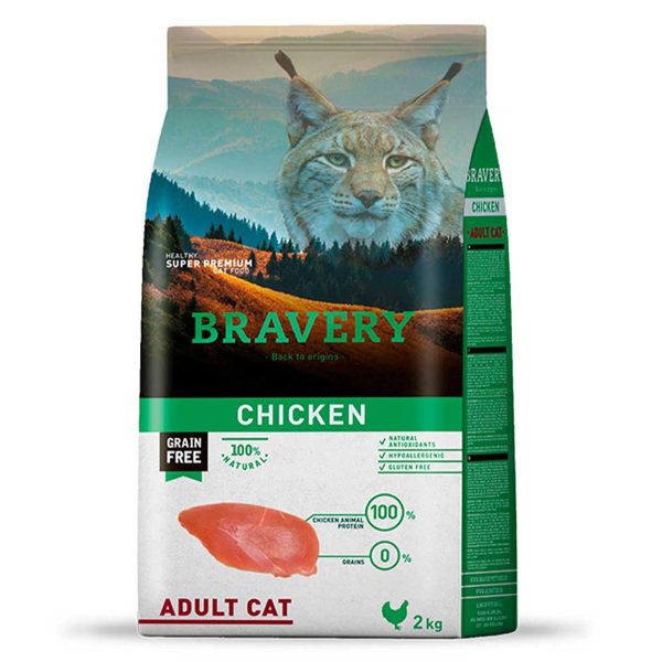 BRAVERY Chicken Adult Cat, сухий корм для дорослих котів, з куркою 7 kg