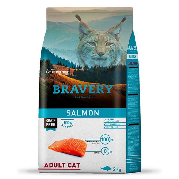BRAVERY Salmon Adult Cat, сухий корм для дорослих котів, з лососем 2kg