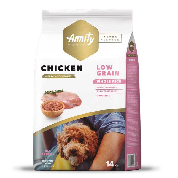 AMITY Super Premium Chicken, сухий корм для дорослих собак, з куркою 14 kg