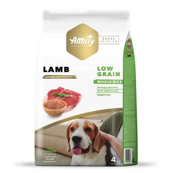 AMITY Super Premium Lamb, сухий корм для дорослих собак, з ягням 4 kg