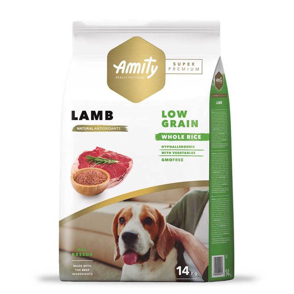 AMITY Super Premium Lamb, сухий корм для дорослих собак, з ягням 14 kg