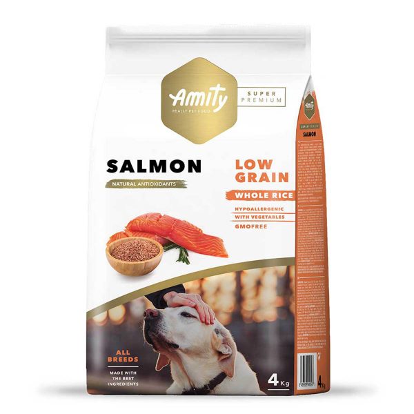AMITY Super Premium Salmon, сухий корм для дорослих собак, з лососем 4 kg
