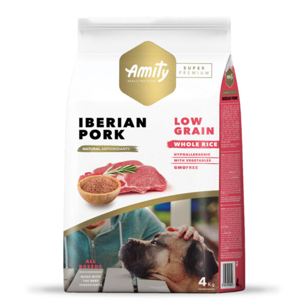 AMITY Super Premium Iberian Pork, сухий корм для собак, з іберійською свининою, 4кг