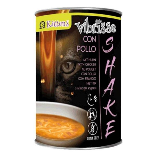 Конc.суп для кошенят. VIBRISSE SHAKE курка + ОМЕГА 3 , 135 г (12 шт.в упак.) *
